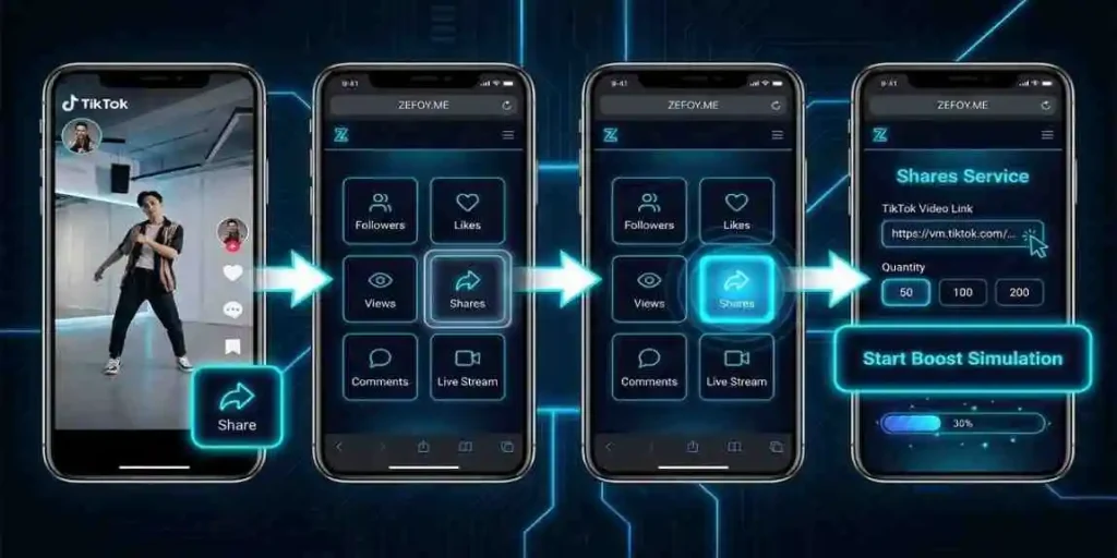 How to use Zefoy TikTok to get free Shares